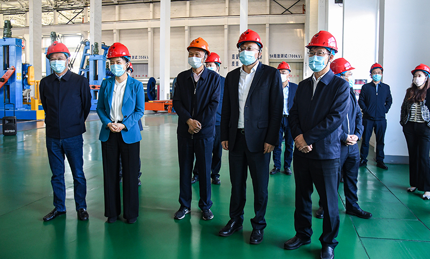 江苏省副省长胡广杰一行来asiagame电缆调研