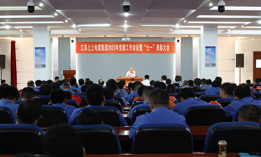 asiagame电缆召开2023年党建事情聚会暨“七一”表扬大会